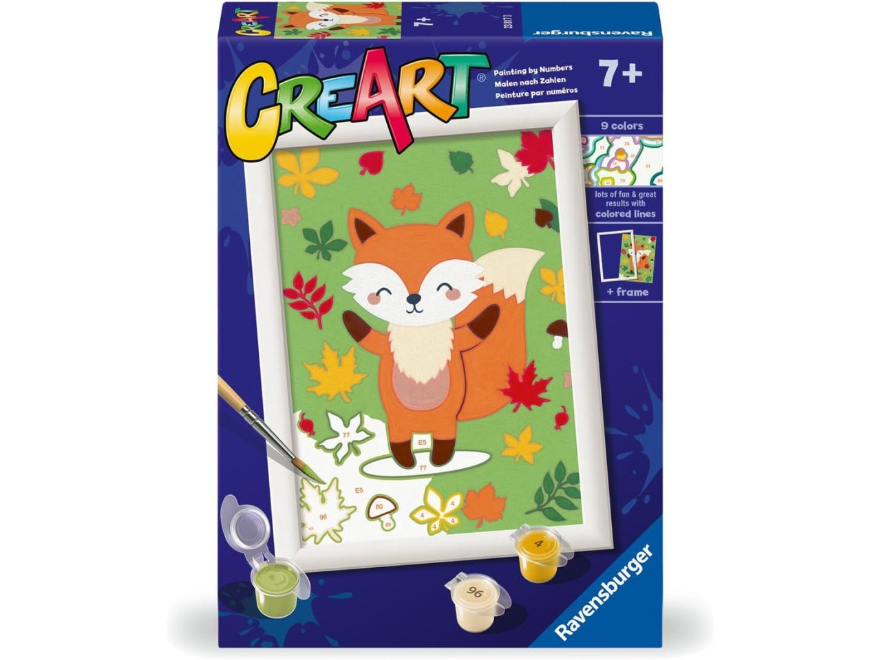 CreArt Serie Classic: Volpe - Set da Dipingere con 10 Colori e Cornice - Ravensburger