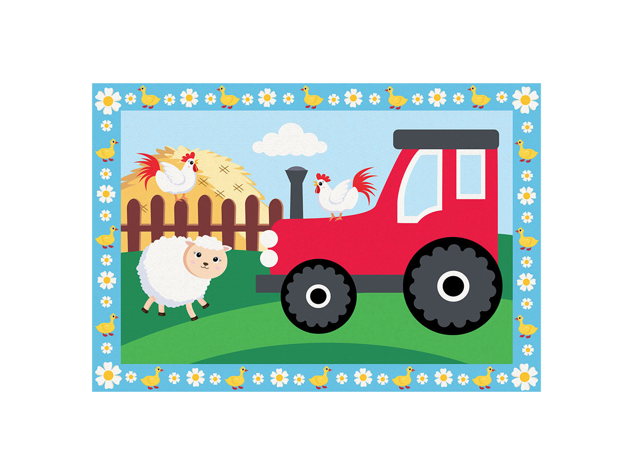 CreArt Serie Junior: Dipingi la Fattoria - Set da 2 Tavole, 5 Colori e Pennello - Ravensburger