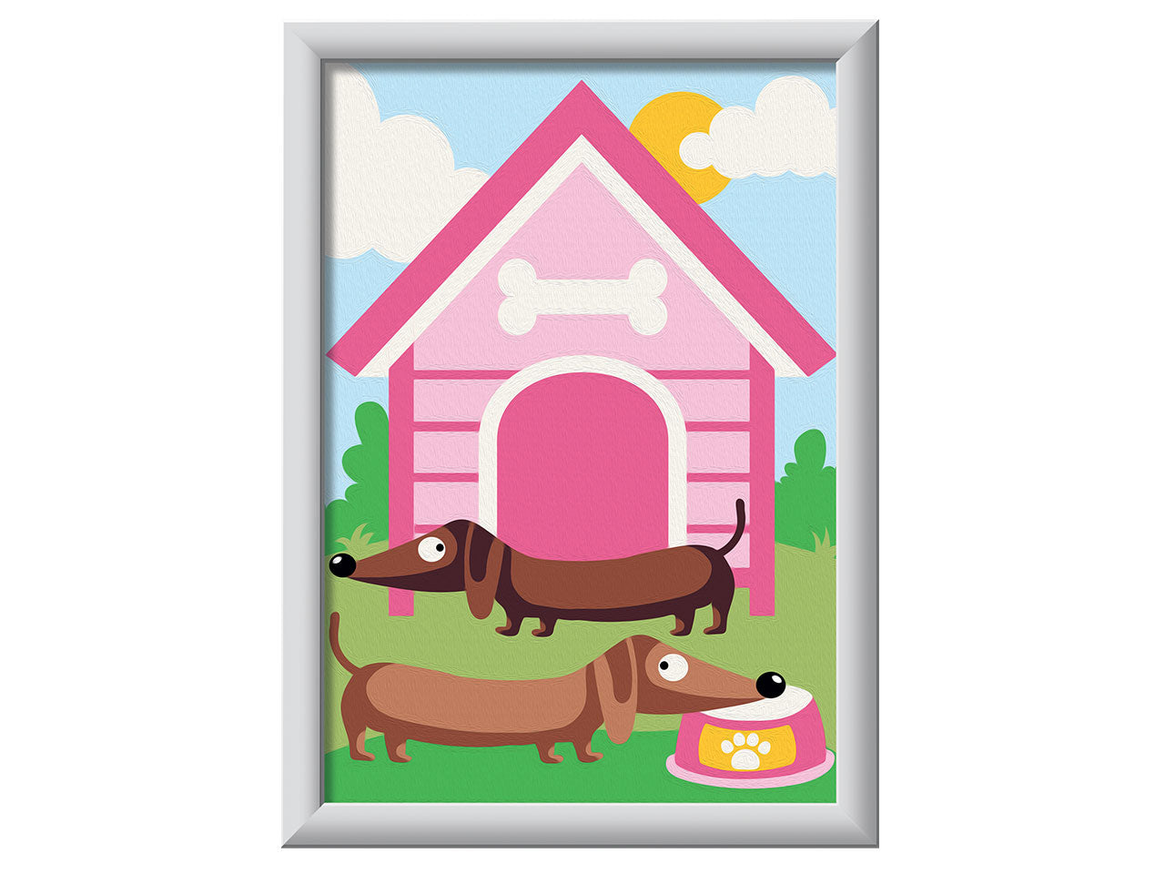 CreArt Serie Classic: Cagnolino Trendy, - Set da Dipingere con Cornice - Ravensburger