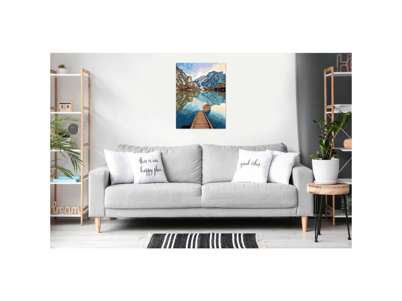 Ravensburger Creart Lago di montagna, kit per dipingere con i numeri, 40x30 cm per ragazzi dai 14+ anni