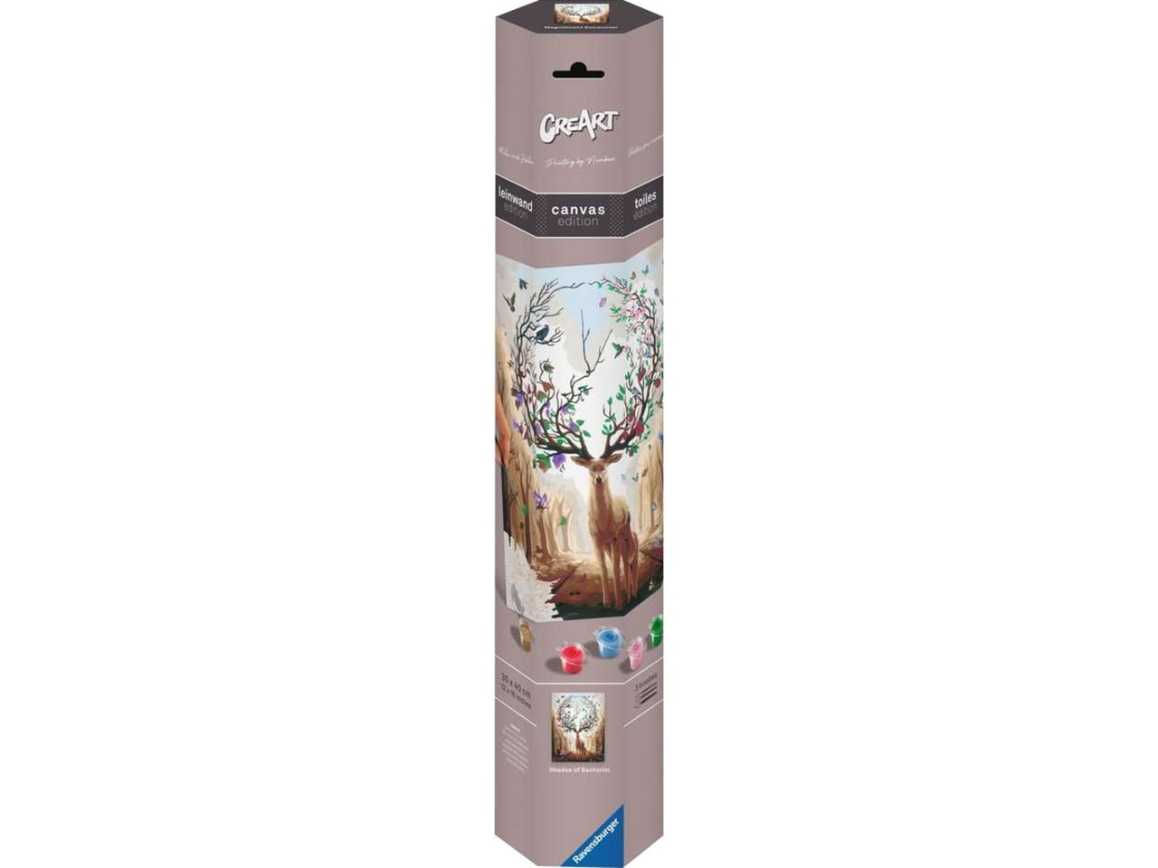 Ravensburger Creart Cervo, kit per dipingere con i numeri, 40x30 cm per ragazzi dai 14+ anni