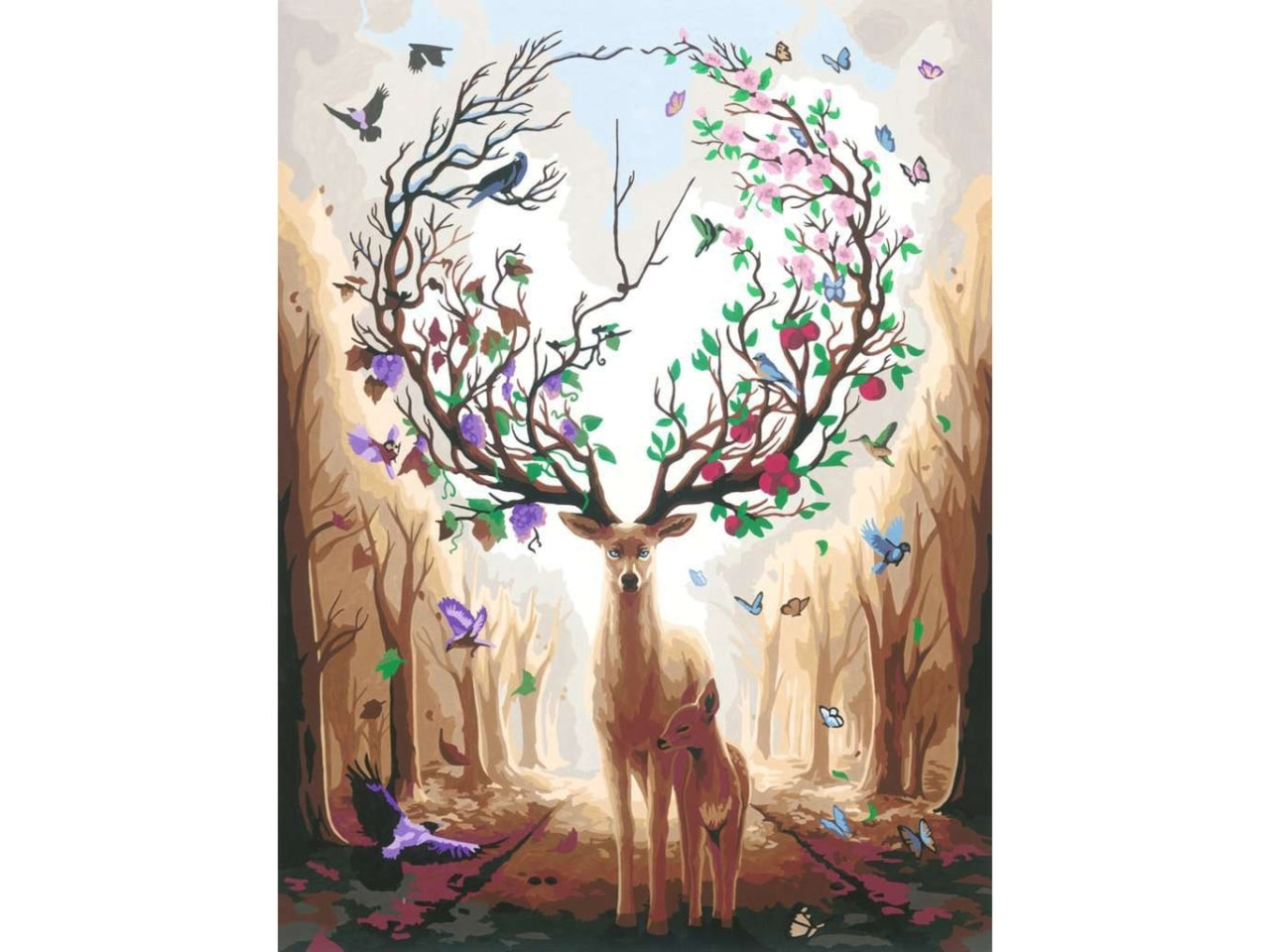 Ravensburger Creart Cervo, kit per dipingere con i numeri, 40x30 cm per ragazzi dai 14+ anni