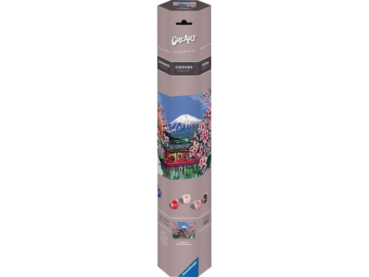 Ravensburger Creart Ciliegi in fiore, kit per dipingere con i numeri, 40x30 cm per ragazzi dai 14+ anni