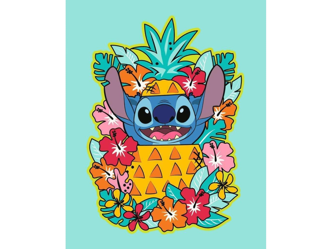 CreArt , Disney Stitch, Dipingere con i Numeri, Kit Pittura, Idea Regalo Donna o Uomo, 14+ Anni, 24x30 cm - Ravensburger