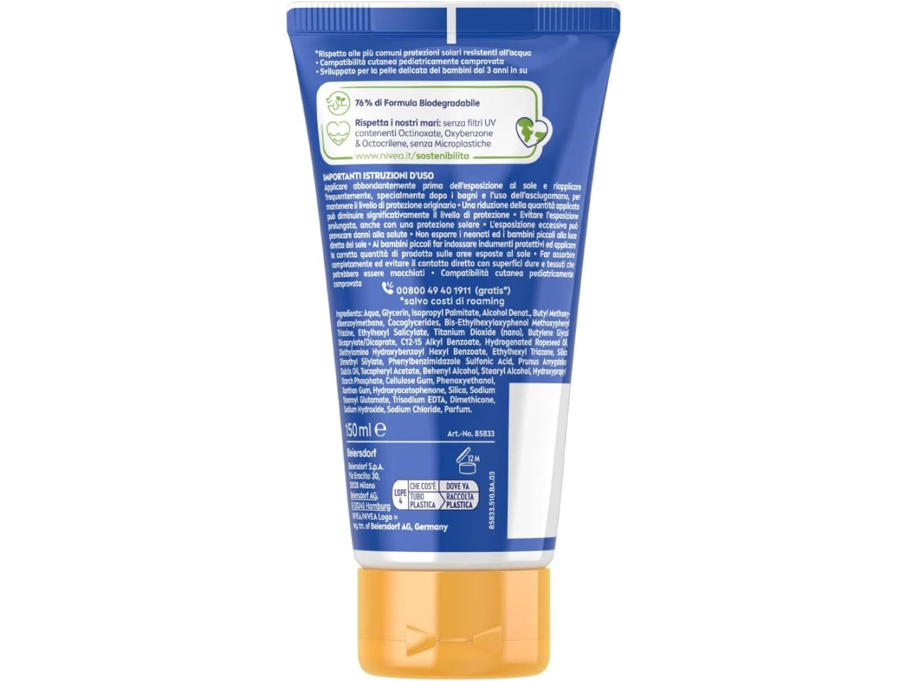 Nivea solare sun baby sfp 50 200ml latte