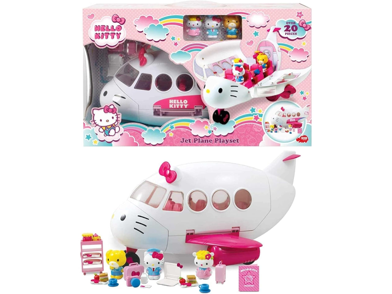 Aereo Hello Kitty con 3 personaggi e accessori inclusi, per bambini 4+ anni