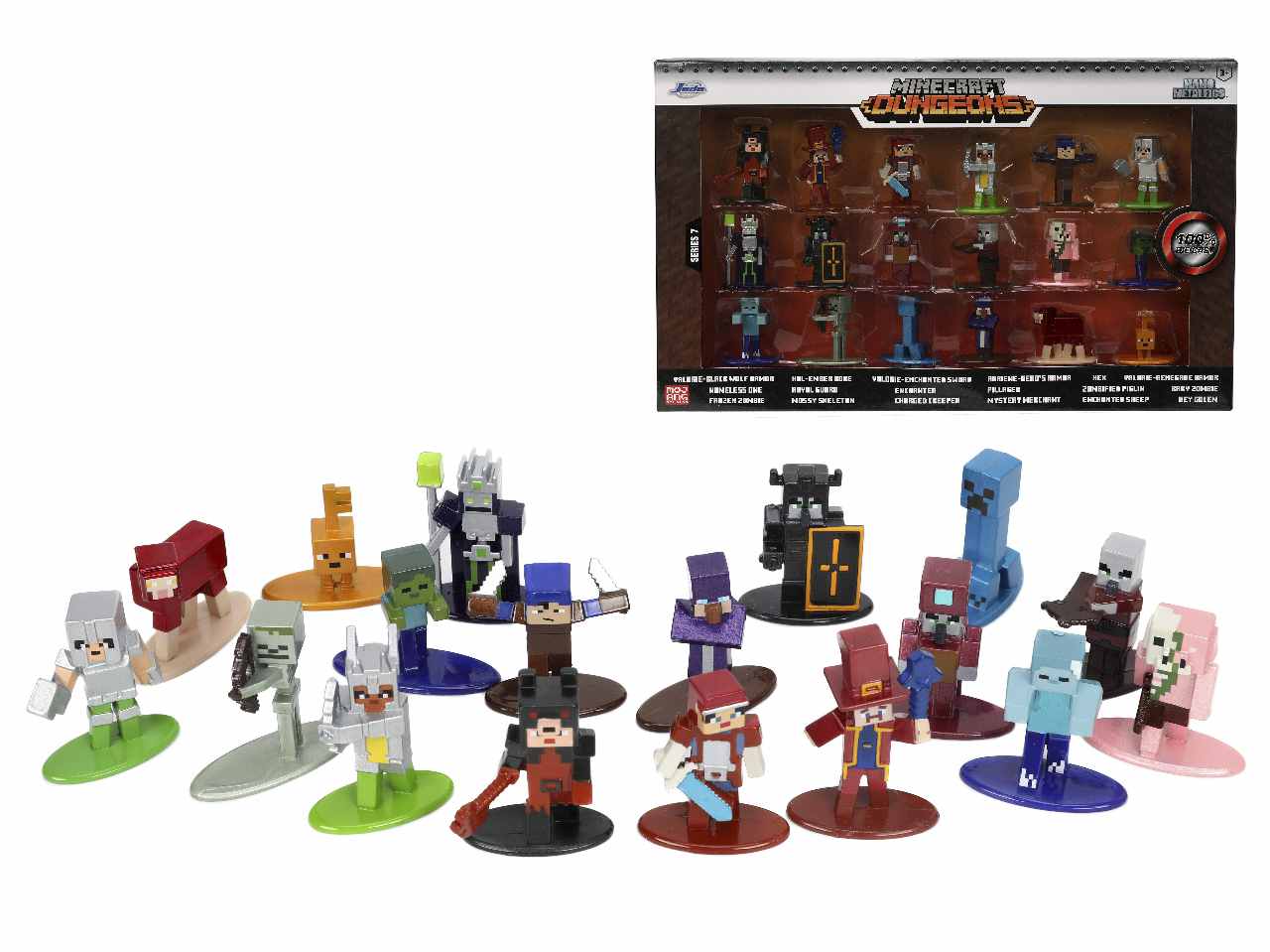 Minecraft giftpack 18pers.die cast 4cm 253265007