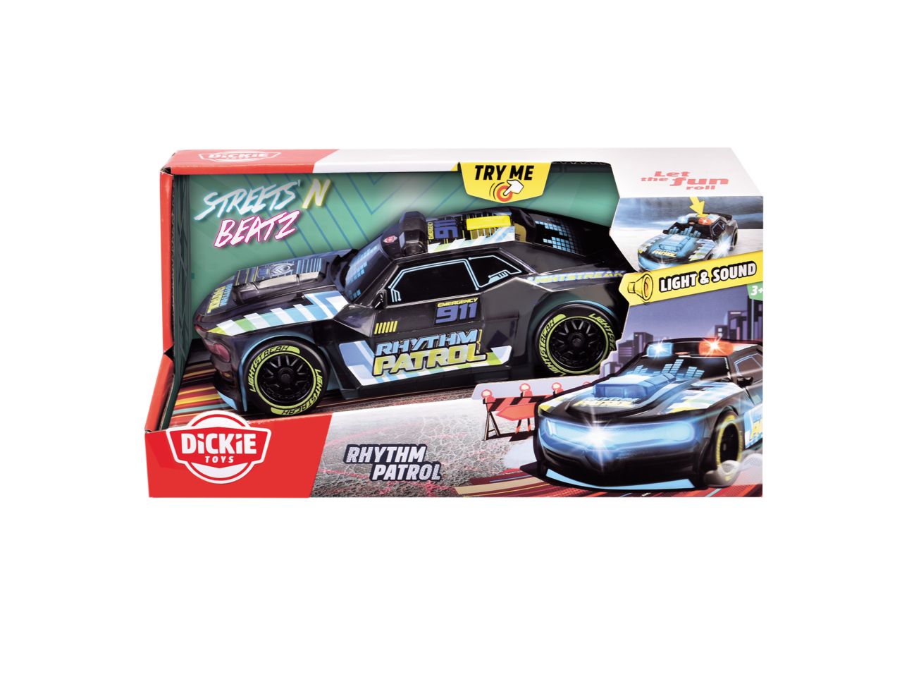 Simba Auto rhythm patrol light racer 20cm a frizione con luci e suoni