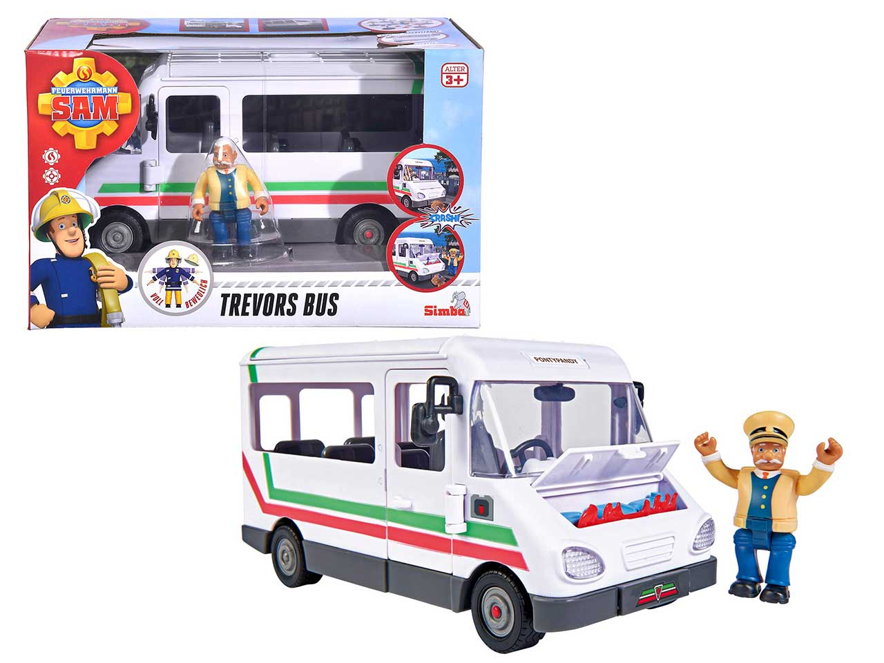 Sam il pompiere il bus di trevor con personaggio