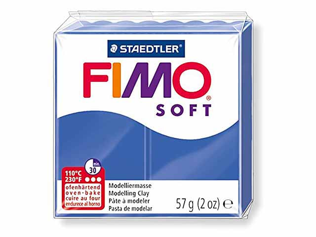 Pasta fimo soft 57gr blu brilla
