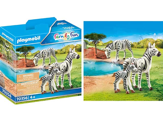 Playmobil zoo famiglia di zebre 70356