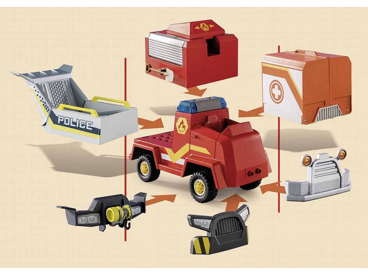 Playmobil veicolo di soc.dei vigili 70914