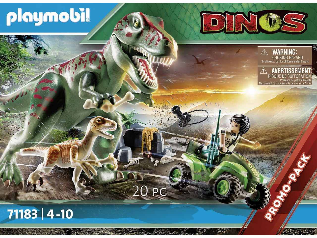 Playmobil t-rex all'attacco