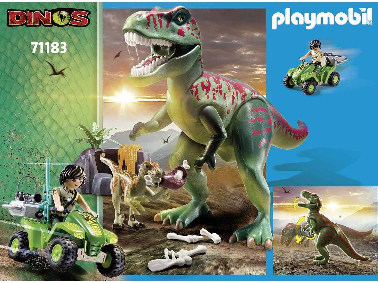 Playmobil t-rex all'attacco