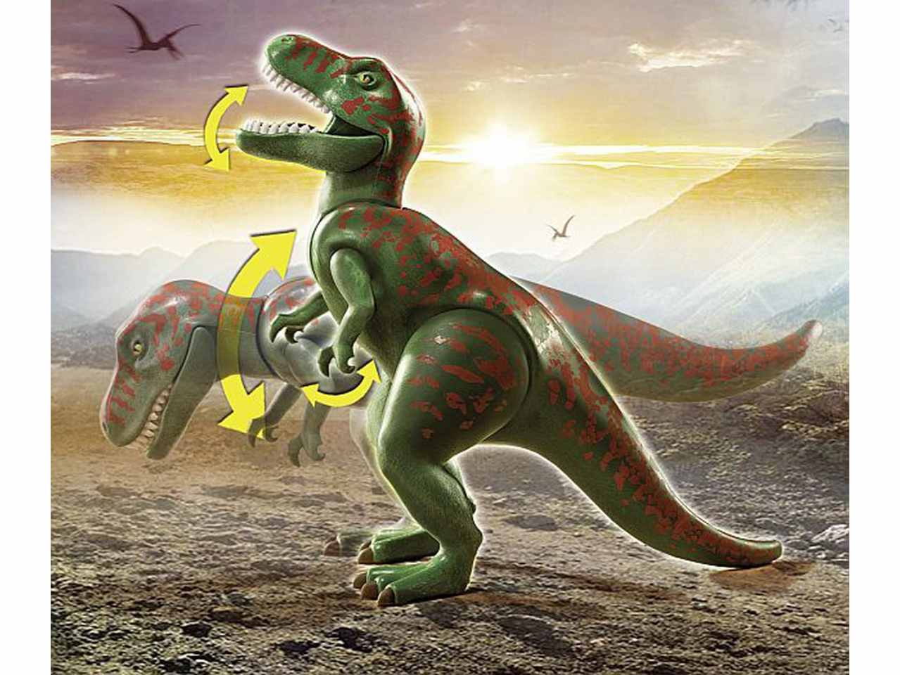 Playmobil t-rex all'attacco