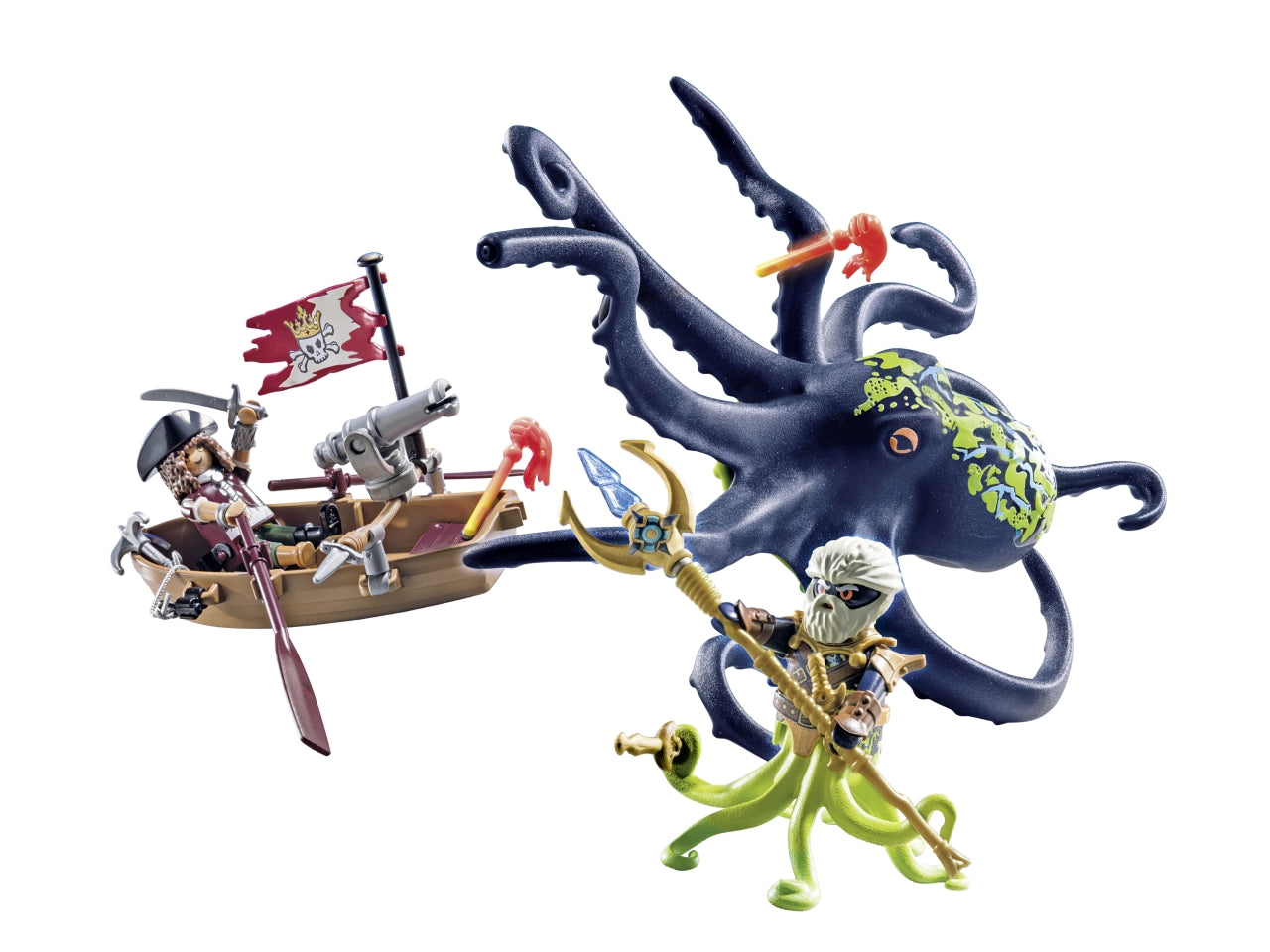 Playmobil pirata contro piovra gigante