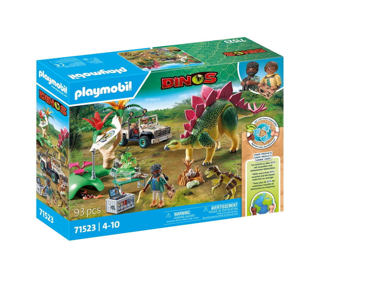 Playmobil campo base con dinosauri