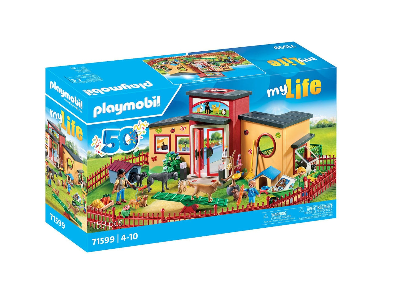 Playmobil Residence Piccola Zampa, edizione esclusiva per il 50° anniversario, divertimento a quattro zampe con accessori e adesivi personalizzabili, giocattolo per bambini dai 4 anni in su | Playmobil