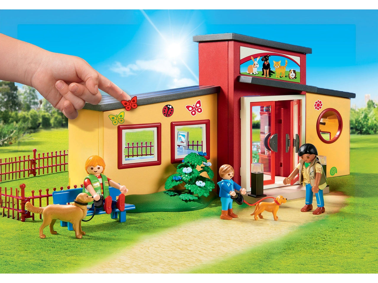 Playmobil Residence Piccola Zampa, edizione esclusiva per il 50° anniversario, divertimento a quattro zampe con accessori e adesivi personalizzabili, giocattolo per bambini dai 4 anni in su | Playmobil