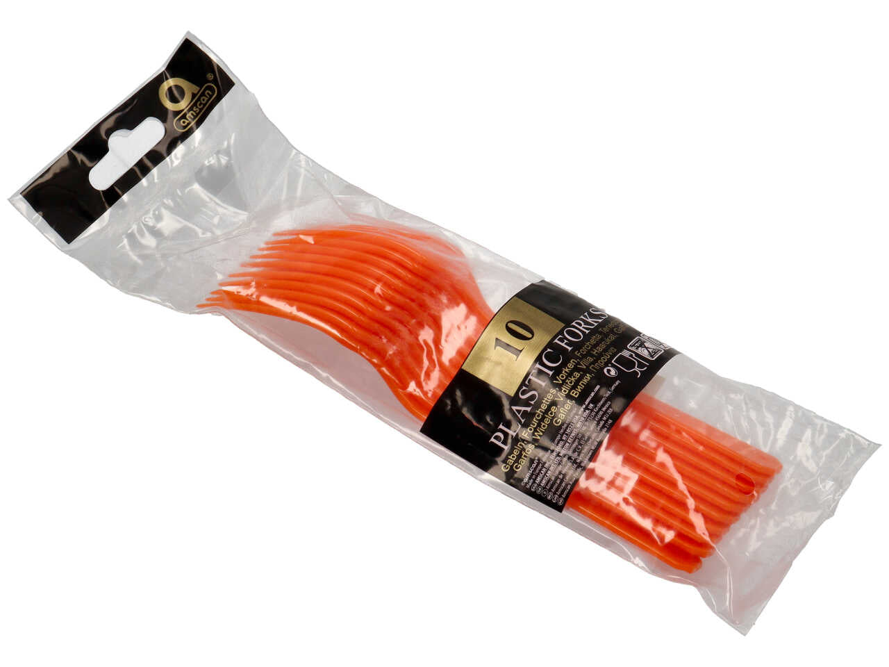 Forchetta arancio 10 pezzi
