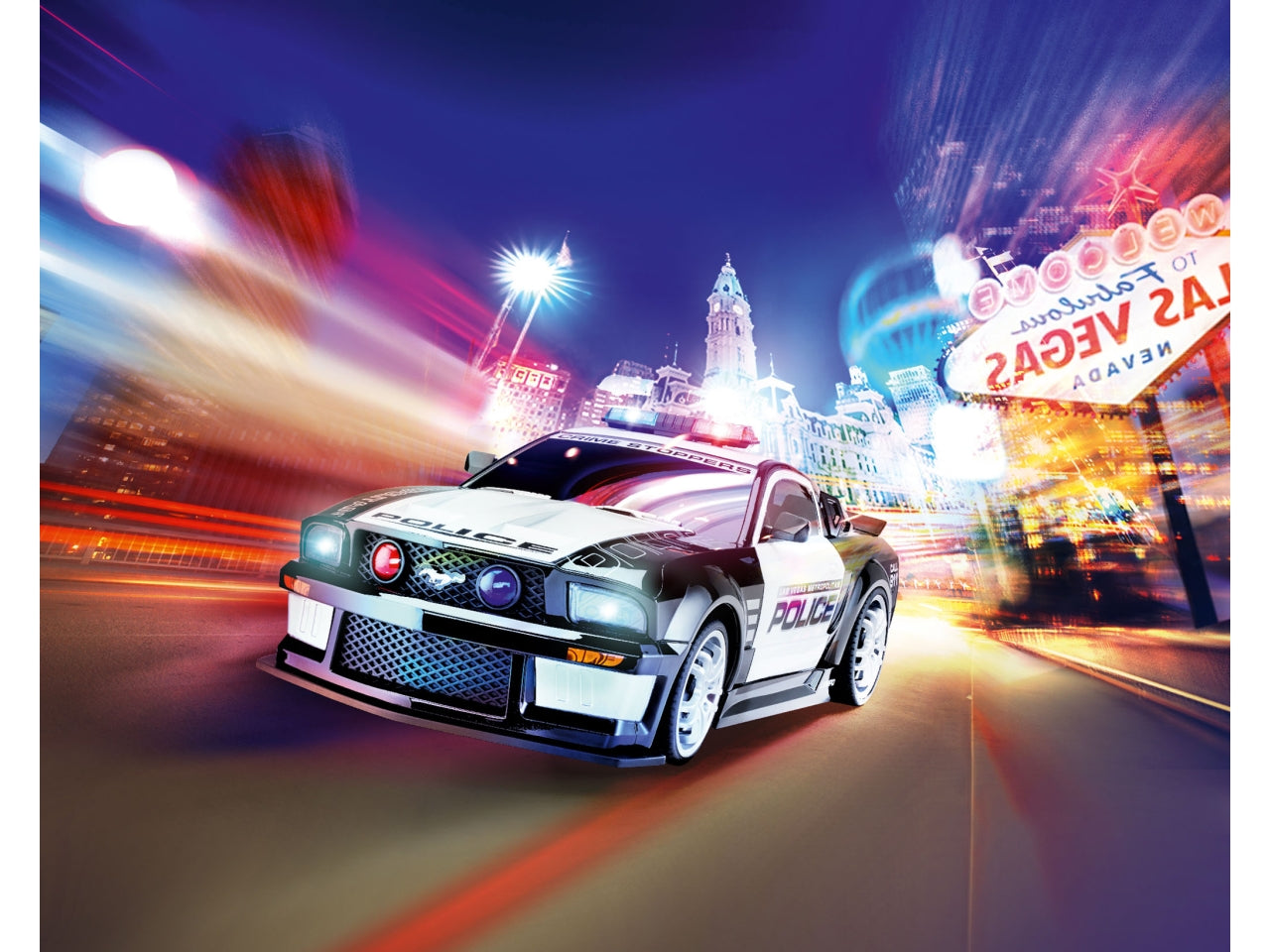 Auto ford mustang polizia radiocomandata