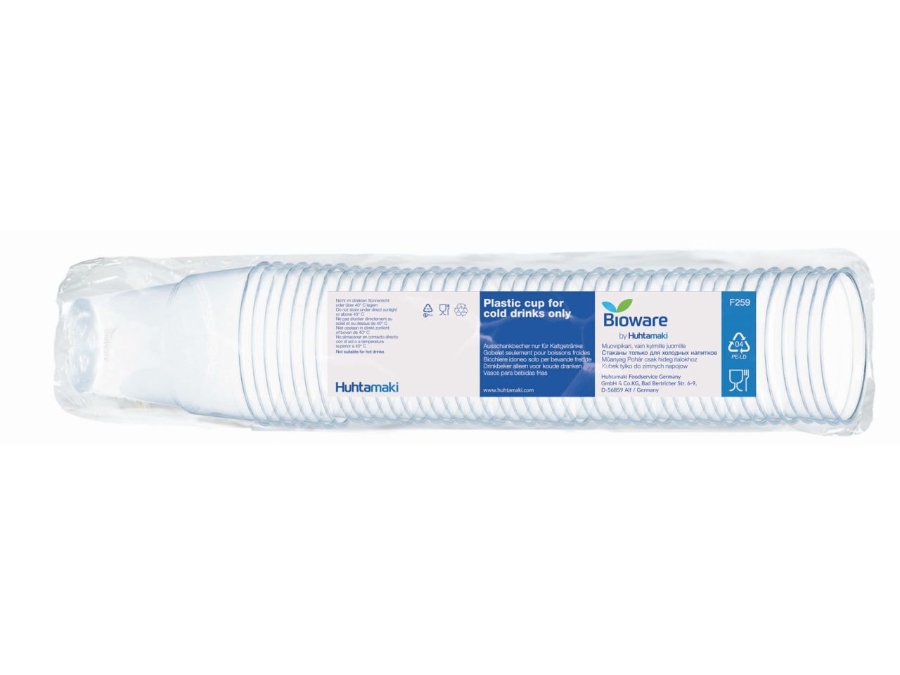 Bicchiere in plastica per bevande fredde 300-440 ml la confezione contiene 50 pezzi