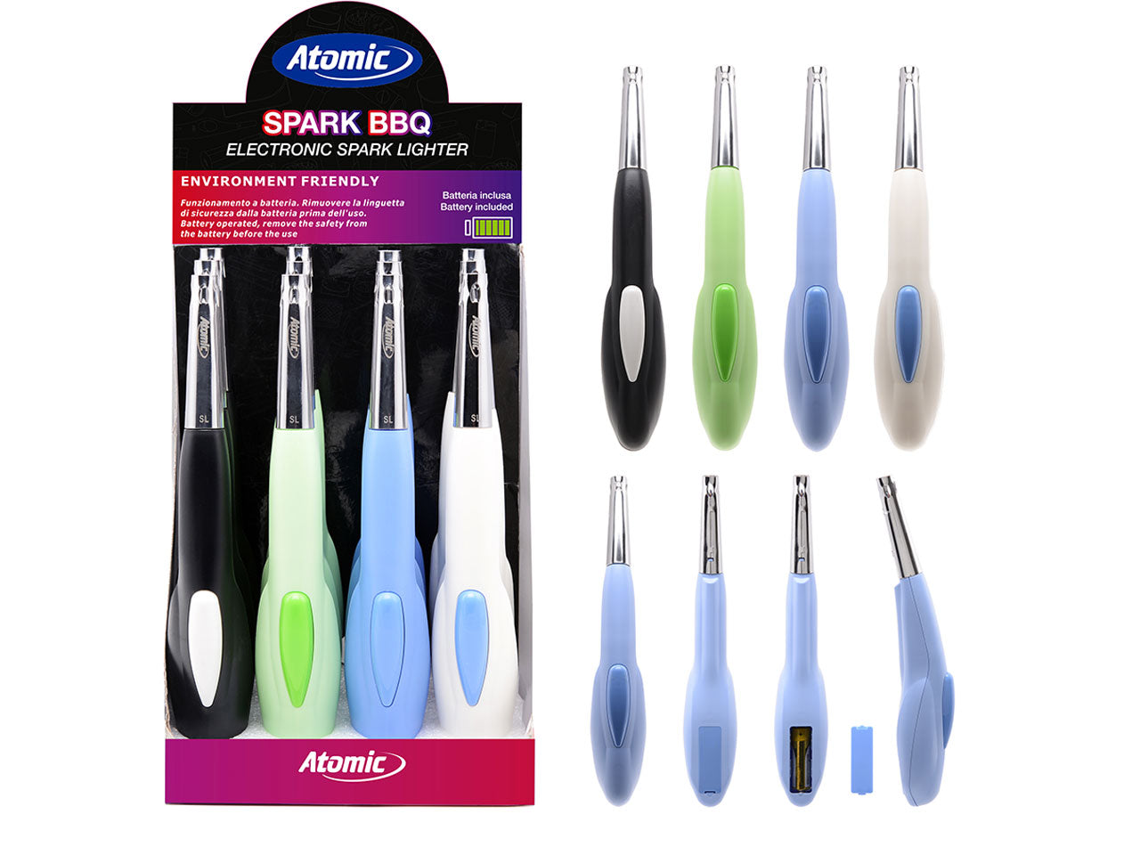 Accendigas atomic gas igniter spark in 4 colori assortiti