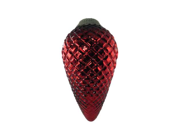 Pigna vetro 25x25x40cm rossa/arg.652448
