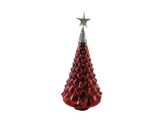 Abete vetro 20x20x48cm rosso/arg.652691