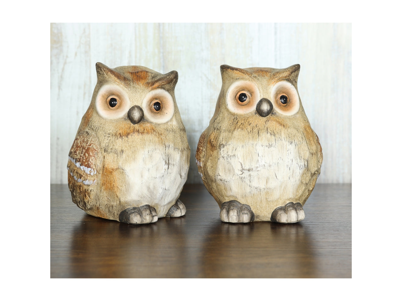Gufo in ceramica 13,5x13,5x16cm marrone 2 assortimenti