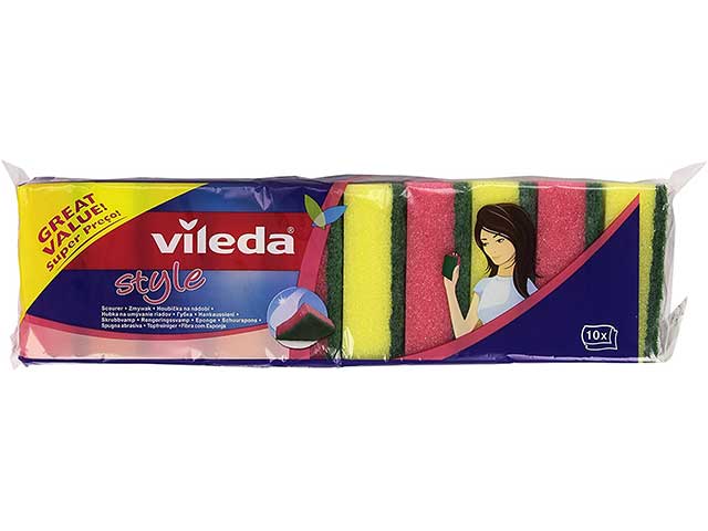 Vileda spugna abrasiva style 10 pezzi134102