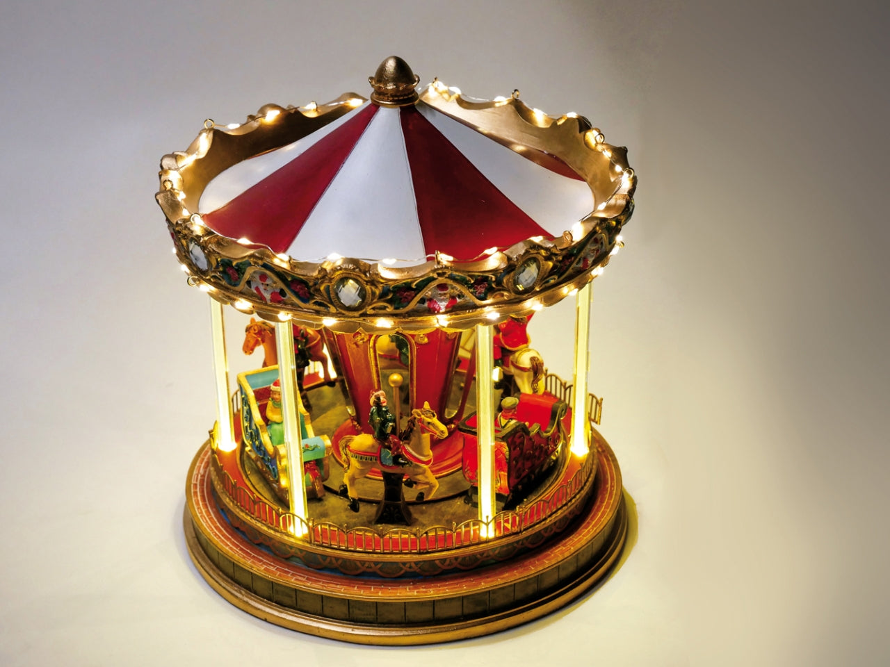 Carillon giostrina soggetti natalizi 24x24x25,5cm