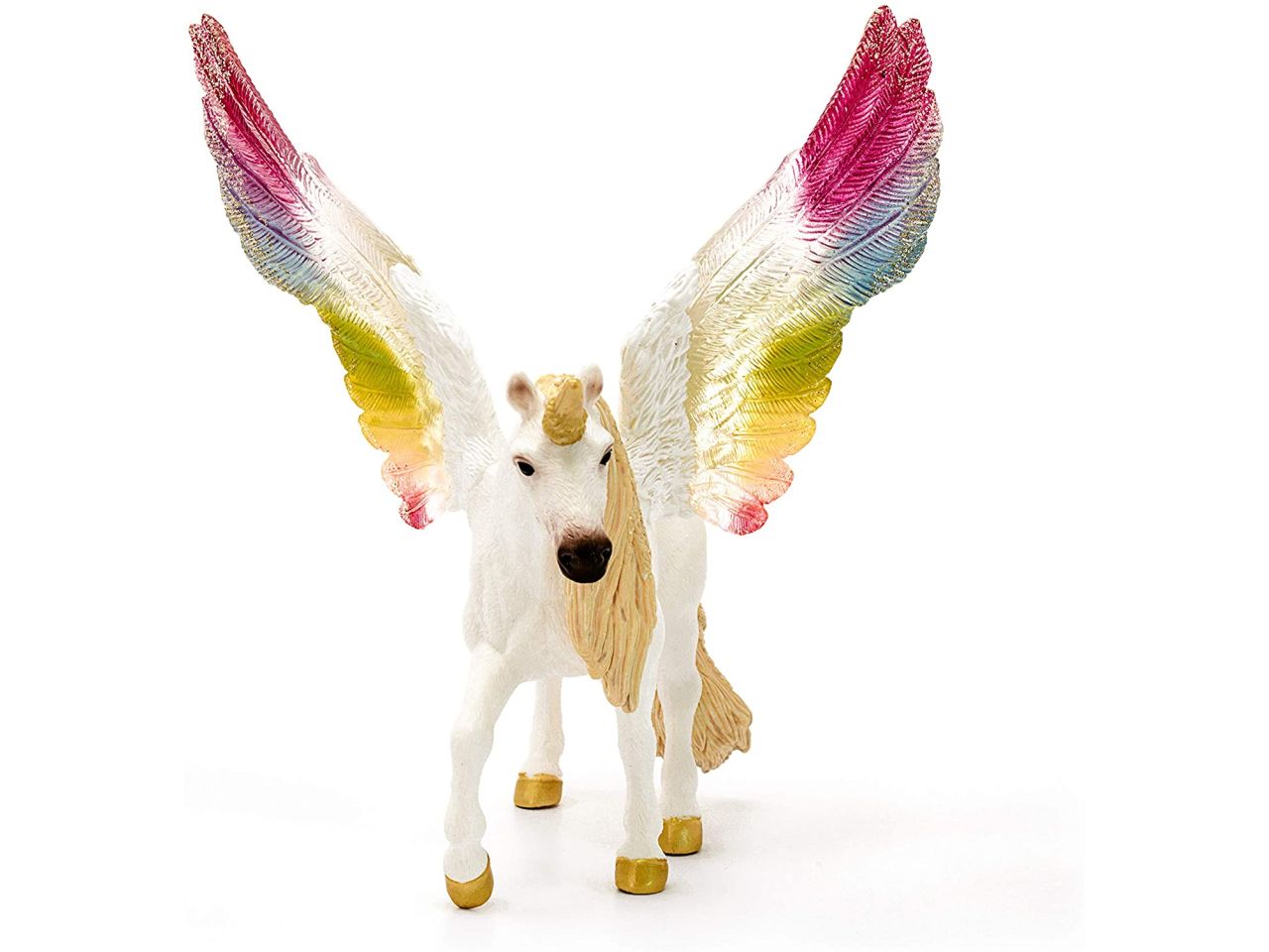 Unicorno arcobaleno alato