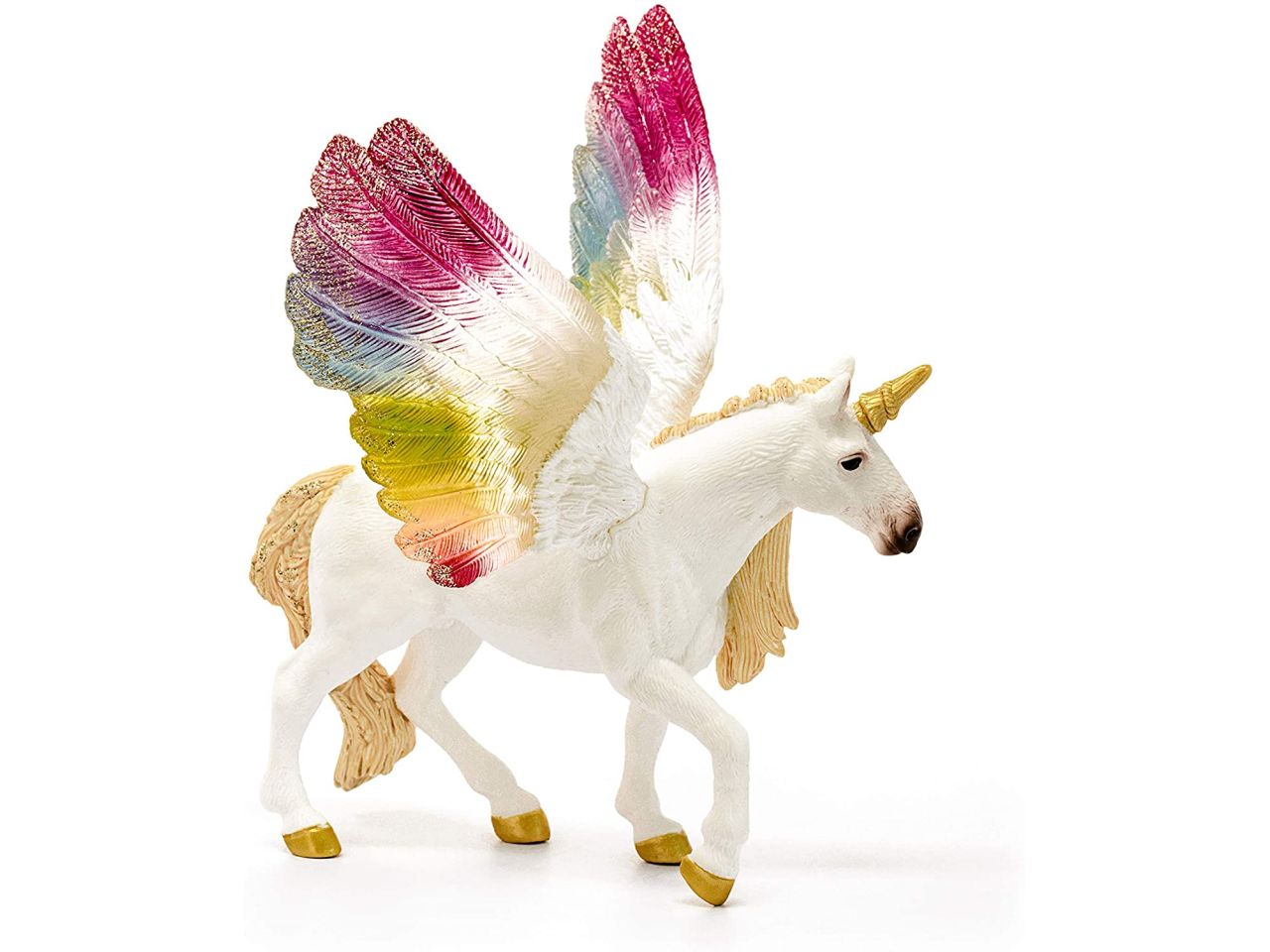 Unicorno arcobaleno alato