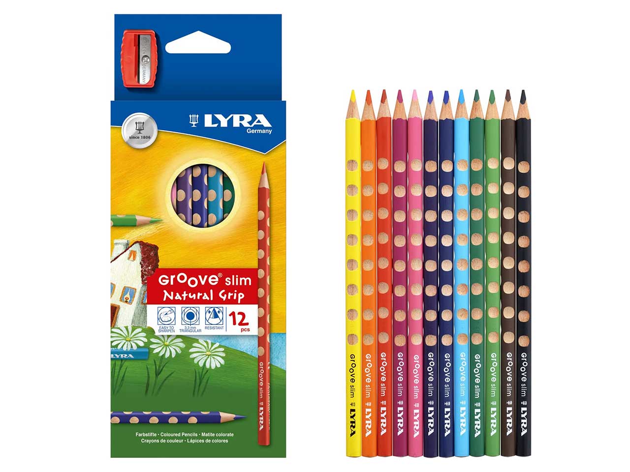 Lyra pastelli 12pz con temperamatite