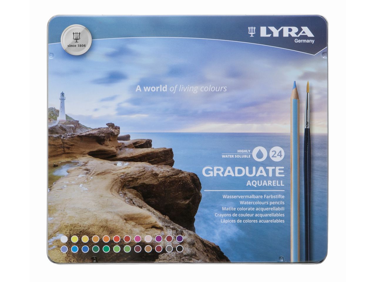 Pastelli lyra graduate acquerellabili - la confezione comprende 24 pennarelli