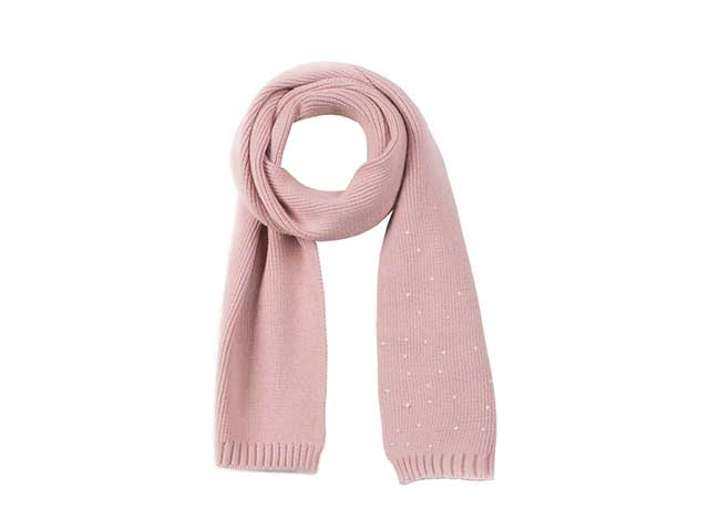 Sciarpa r.cipria maglia c/strass si2362