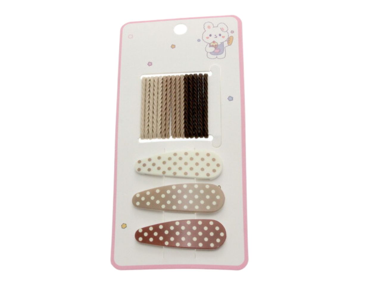 Set clic clac/elastici beige baby poliestere 100%