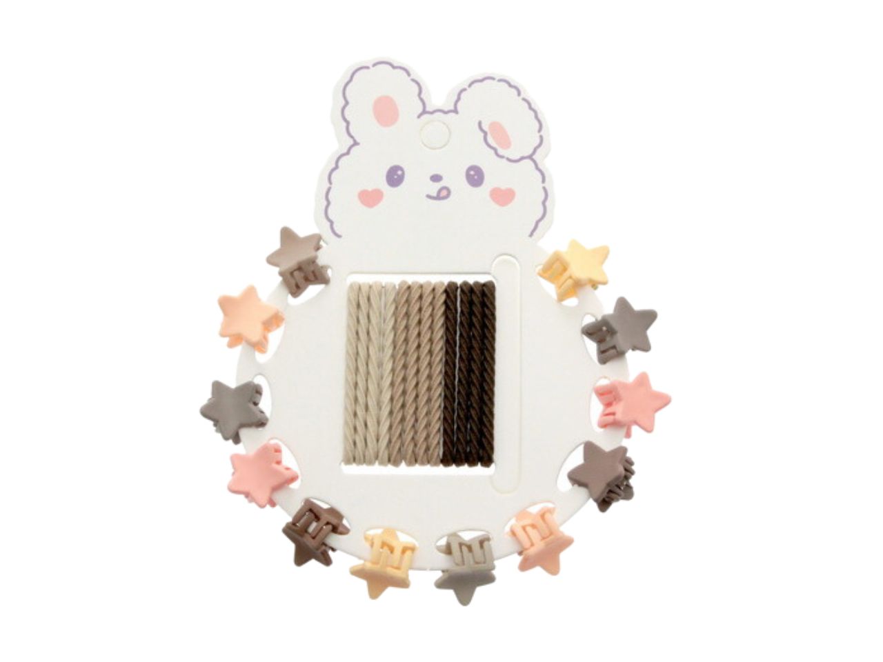 Set pinze/elastici beige baby poliestere 100%