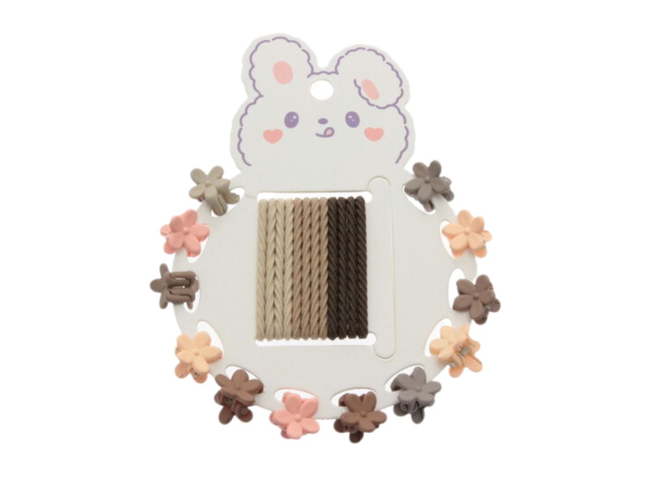 Set pinze/elastici beige baby poliestere 100%