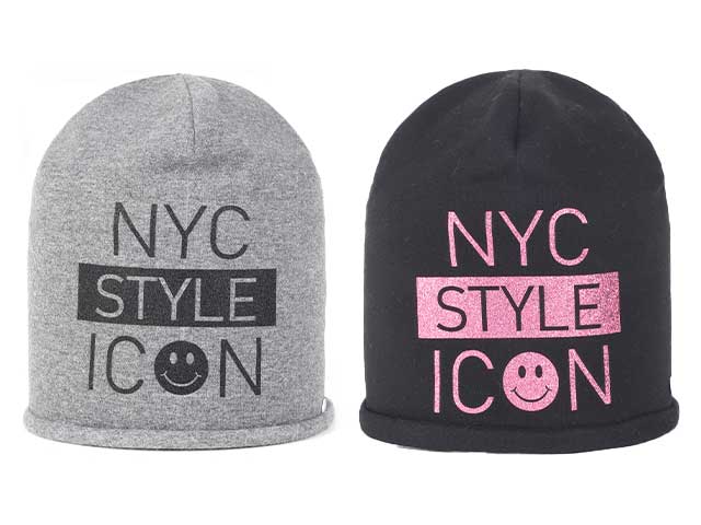 Cappello felpa c/stampa glitter cp3385