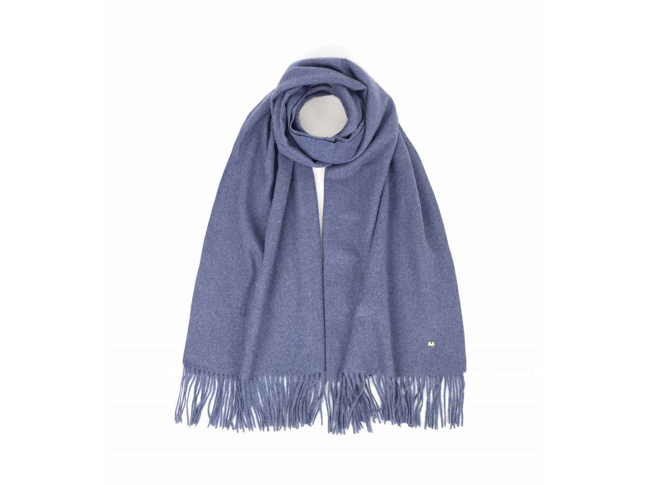 Sciarpa denim con frange 68x190cm