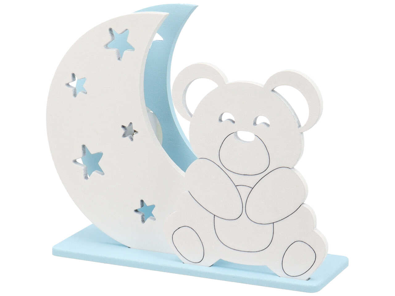 Lampada con orso piccolo colore azzurro
