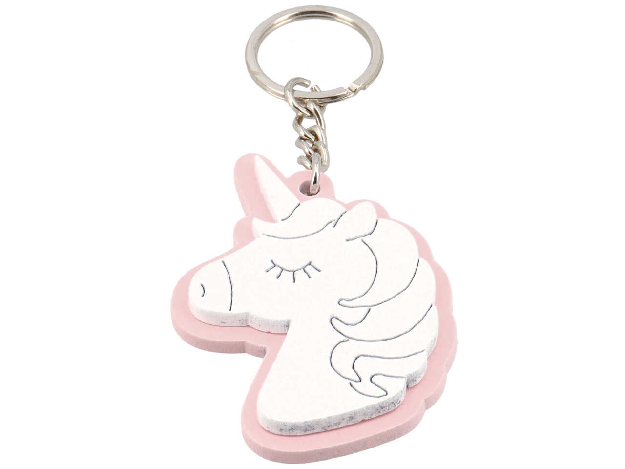Portachiavi unicorno rosa