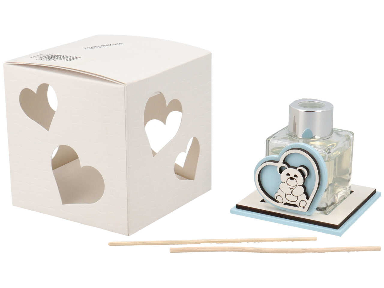 Profumatore capacita' 50ml con cuore e orso colore azzurro