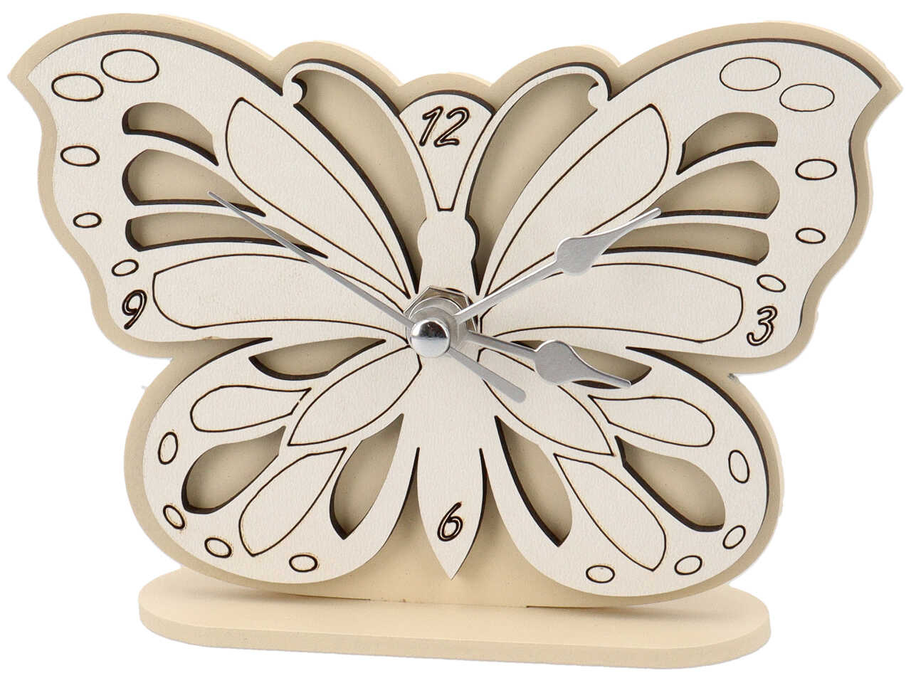 Orologio con farfalla colore panna