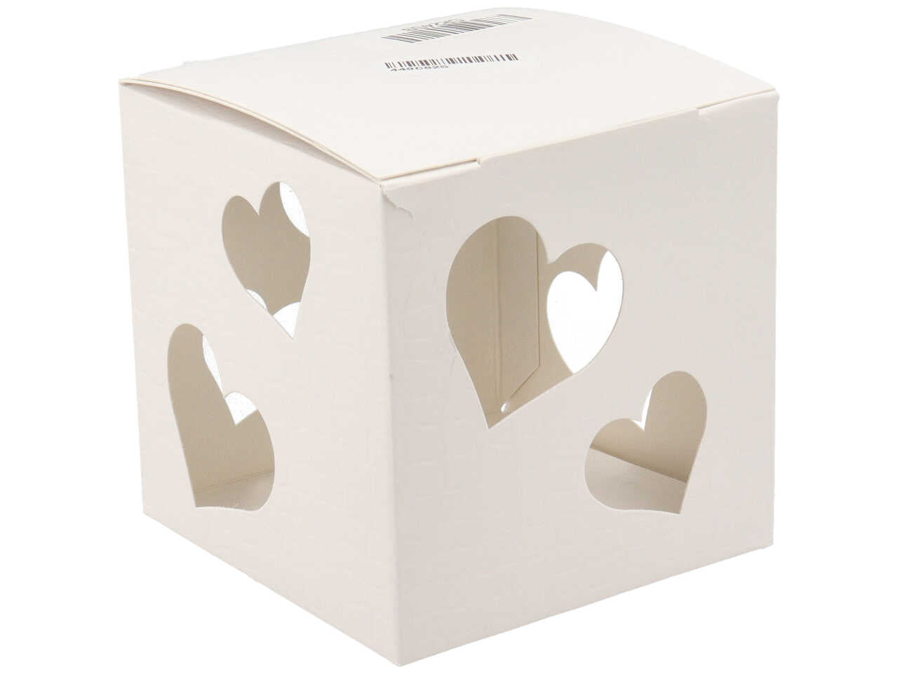 Candela con contenitore legno fantasia lilla