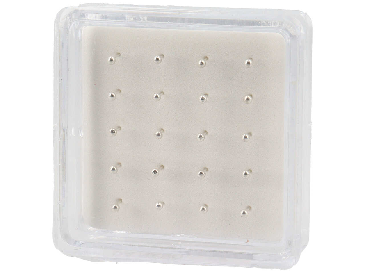 Orecchini da naso a forma di pallino 2mm in argento 925 - la confezione contiene 20 orecchini