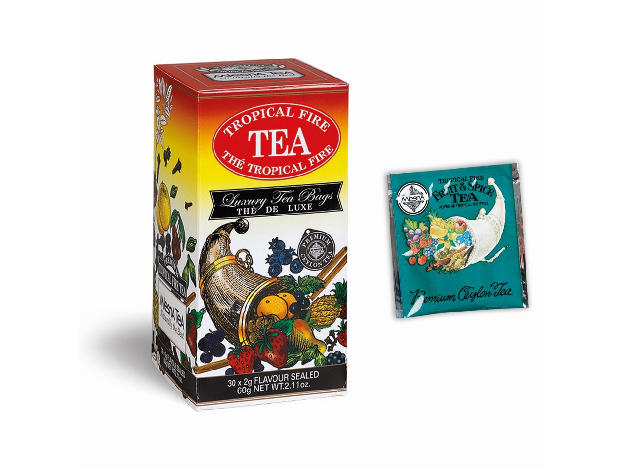 Tè tropical fire alla frutta e spezie - la confezione comprende 30 filtri da 2gr ciascuno