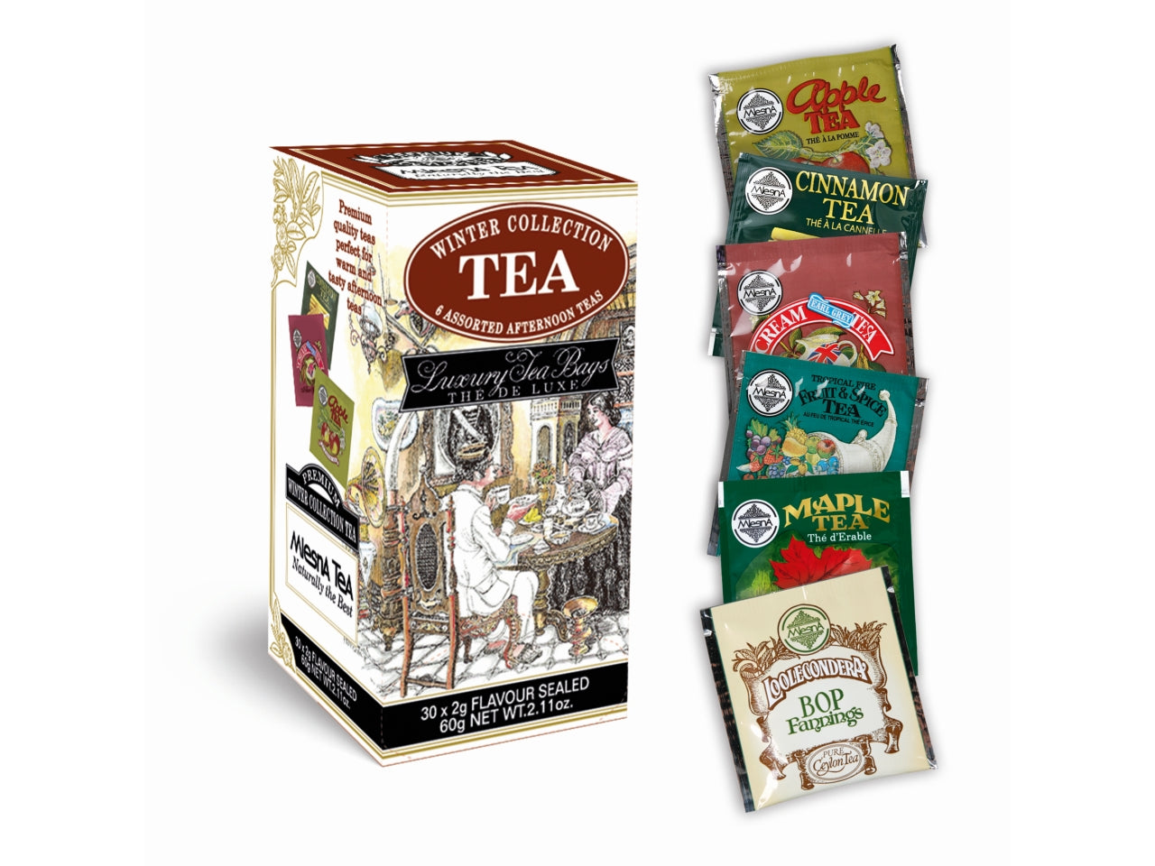 Winter tea collection - 6 tè ideali per l'inverno - la confezione comprende 30 filtri da 2gr ciascuno